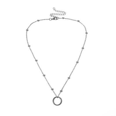 

Fashion Minimalist Round Silver Gold Beads Choker Necklace for Women Girl Chokers Jewelry colar collares