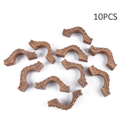

10pcsset Mini Bridge Dock Corridor Anchor Fairy Garden Resin DIY Craft Ornaments Miniature Landscape Model Home Decoration Photog