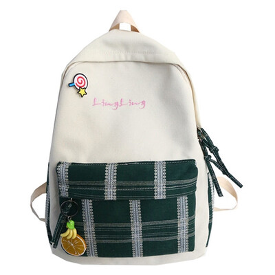 

Ancient sense girl bag ins backpack Korean version tide high school student Mori Department of canvas Japanese campus two-shoulder