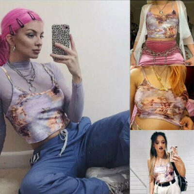 

Womens Ladies Printed Boob Tube Strappy Bandeau Stretchy Vest Bra Crop Sexy Tops