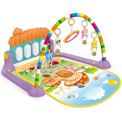 

Baby Activity Gym Kick&Play Piano Mat Center With Melodies Rattle Musical Toy Tummy Time Mat For Infant Toddler Boy Girl 0-36