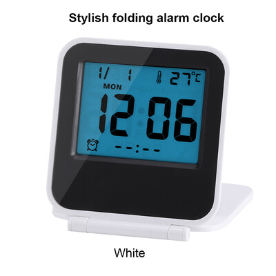 

Portable Foldable Tabletop Travel Digital Alarm Clock with Temperature Calendar Date Week Alarm Clock Portable Alarm Clock