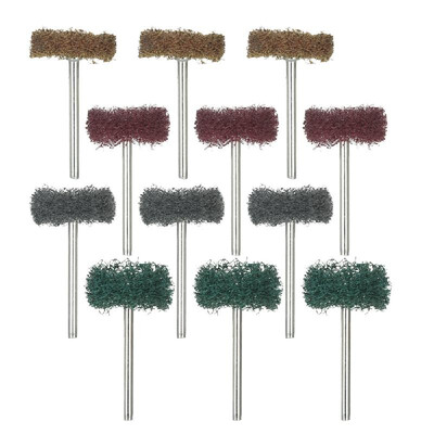 

12PCS Mini Brush Scouring Pad Abrasive Wheel Nylon Fiber Grinding Sanding Head Buffing Polishing Wheel 1" 25mm Set For Polisher Ro