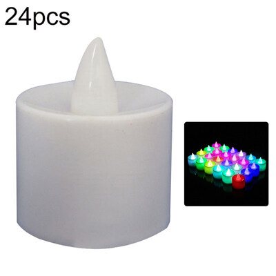 

24Pcs Halloween Battery Powered Color Changing LED Candle Light Flickering Lamp