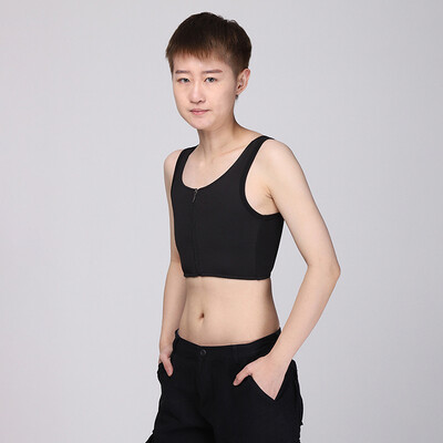

Women Lesbian Tomboy Sports Vest Elastic Breathable Tight Bustier Plus Size