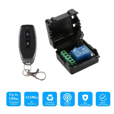 

Smart Home 433Mhz DC 12V 1CH Wireless Remote Switch Relay Receiver Transmitter Universal Remote Control Switch Module&2PCS RF