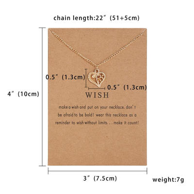 

Trendy Gold Color Love Heart Pendant Clavicle Chain Choker Necklaces for Women Jewelry I Love you Card Necklace Female Gift