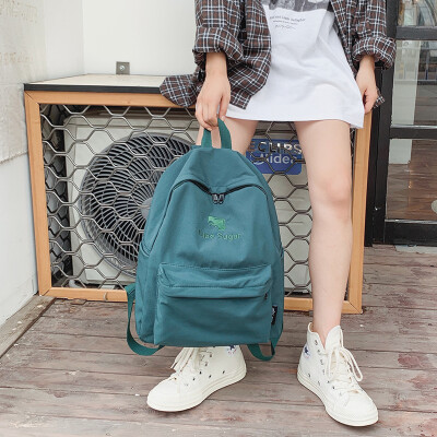 

Ins wind female 2019 new backpack Korean version of high school bag Harajuku simple Sen Oxford cloth travel backpack