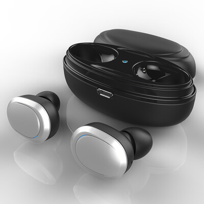 

T12 Dual TWS True Wireless Bluetooth Headphones In-ear Stereo Music Headsets Invisible Earphone Hands-free w Microphone Charging