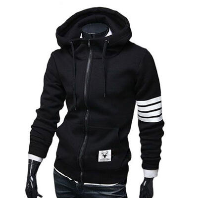 

New Mens Autumn Winter Cotton Long Sleeve Slim Zipper Sweatshirts Fashion Casual Hooded Hoodies For Women