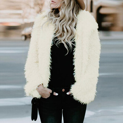 

Toponeto Womens Ladies Warm Faux Fur Coat Jacket Winter Solid Parka Hooded Outerwear