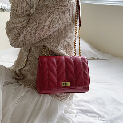 

Foreign air small bag female 2019 new wave Korean version of the wild Messenger bag chain shoulder bag fashion girl small square bag