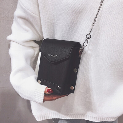 

French small bag female 2019 new wild girl chain Messenger bag simple casual texture shoulder bag tide