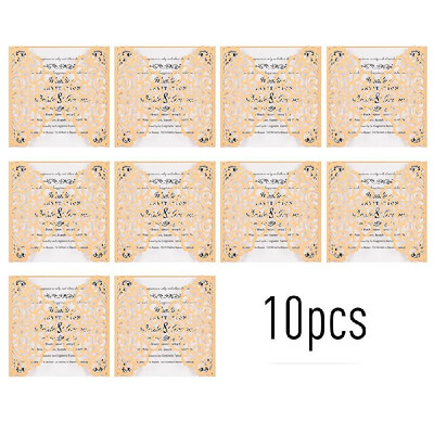 

10pcs Pearl Paper Floral Invitation Cards Invitation Holders with Blank Inner Sheet for Wedding Birthday Party Anniversary