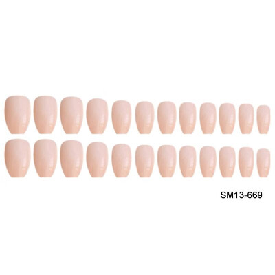 

24pcs Colorful Coffin Nails False Nails Art Tips Sets Full Cover Medium Ballerina Artificial Nails Art Tips