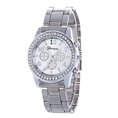 

Explosive fashion watch three eyes GENEV Geneva 52 diamond alloy steel belt womens watch