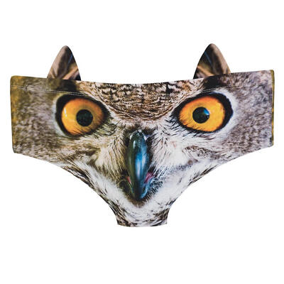 

Women 3D Print Cute Underwear Push Up Cat Ears Briefs G-string Beachwear