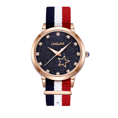 

Womens watch waterproof fashion 2018 new trend night light quartz womens watch leisure students Korean version of the simple atm