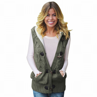 

Cardigan Sweater womens Spring Ribbed Knit Loose Vest