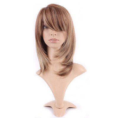 

Long Curly Synthetic Wig with Bangs Hair Wigs Heat Resistant Full Wig Full Head for Women