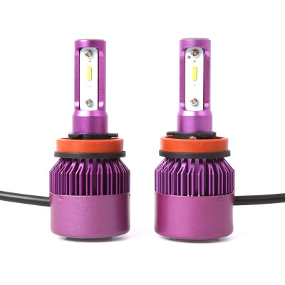 

H8 S2-TX-P Enhanced Edition PRO 2PCS Led Cob LED Chip Car Headlamp 36W 6500K White Light 8000LM Car Bulb Fog Light Purple