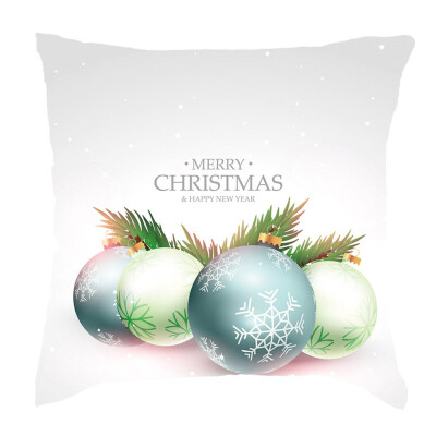 

Tailored Merry Christmas Short Plush Pillowcase Sofa Pad Set Home Decoration 18x18 Inch