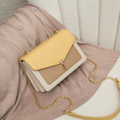 

In summer the new color chain girl 2019 Korean version 100 lap shoulder slanted the fashion texture small square bag