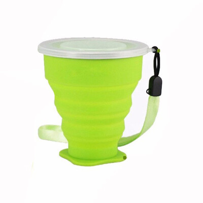 

New Outdoor Fashion Travel Silicone Retractable Folding Cup Telescopic Collapsible Candy Color Cups