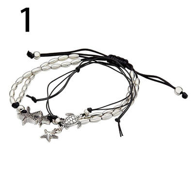 

Starfish Charm Beads Chain Anklet Women Summer Beach Sandals Ankle Bracelet