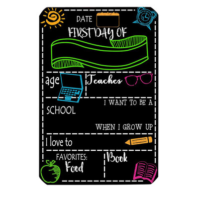 

Toponeto First day of Blackboard Style Birthday Celebration Easy Clean Decoration Logo