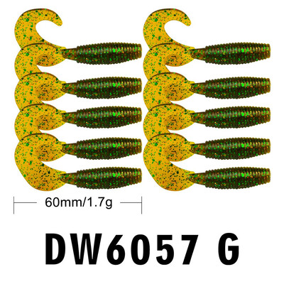 

VISSEN 10Pcslot Fishing Lure 6cm 17g Silicone Wobbler Swimbait Artificial Colorful Silicone Soft Bait Fake Lures Fly Fishing