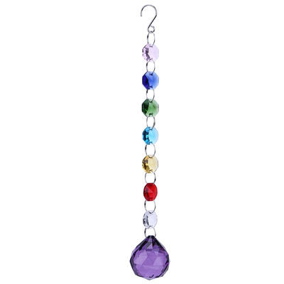

DIY Colorful Crystal Prisms Octagonal Bead Pendant Hanging Ornament Jewelry