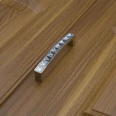 

Zinc Alloy Crystal U Shape Cabinet Cupboard Long Handle Wardrobe Drawer Closet Door Pull Knob with Screw