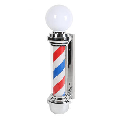 

Greensen 32" Barber Shop Pole Rotating Open Sign Light Stripes Sign Hair Salon