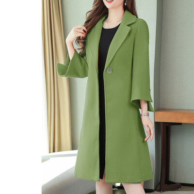 

Toponeto Womens Winter Lapel Button Long Trench Coat Jacket Ladies Overcoat Outwear