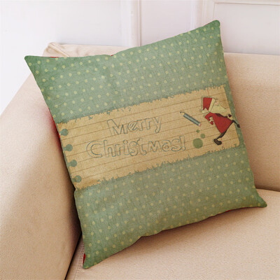 

Gobestart New Christmas Cotton Linen Pillow Case Sofa Cushion Cover Home Decor
