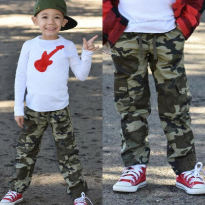 

Camo Kids Children Boys Casual Trousers Toddler Boy Army Military Pants Bottoms