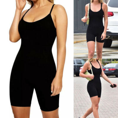 

Short Romper Jumpsuit Leotard Sleeveless Top Women Stretch Blouse Lady Bodysuit