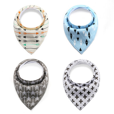 

4pcslot Baby Bandana Bibs ins burp saliva towel cartoon Children cloths triangle cotton Boy&Girl bib babador accessories