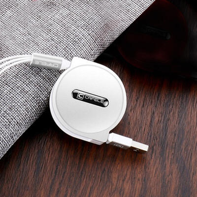 

Durable 12m Lighting Cable Micro USB Type-C Cable Retractable Fast Charging Data Cable