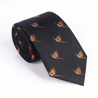 

Spot stable supply polyester bird pattern pattern one-way cutting tie mens formal business personality tie
