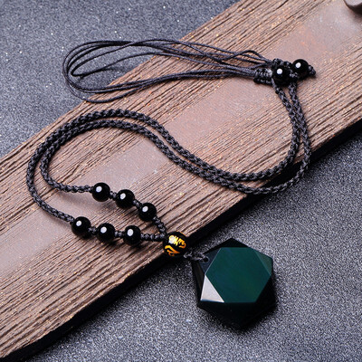 

Obsidian Pendant Starry Crystal Pendant Jewelry