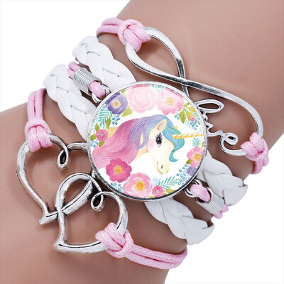 

16 Styles Children Cartoon Unicorn Multilayer Bracelet Birthday Gift
