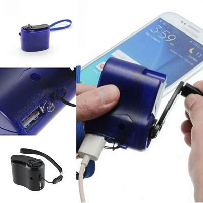 

New USB Travel Emergency PhoneMP3 Player Charger Dynamo Hand Manual Charger