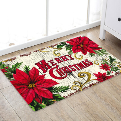 

Tailored Christmas Carpet Kitchen Doorway Bathroom Floor Carpet Floor Mat Print 50x80cm