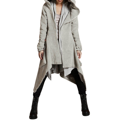 

〖Follure〗Womens Winter Casual Hoodie Zipper Asymmetric Solid Quilted Coat Overcoat