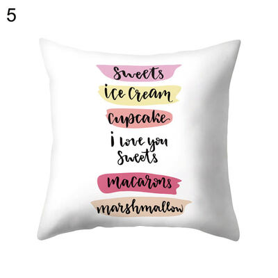 

Letter Dream Big Heart Pillow Case Cushion Cover Sofa Bed Car Cafe Office Decor