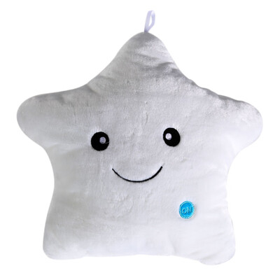 

Colorful Star Glow LED Luminous Light Pillow Cushion Soft Relax Gift Smile