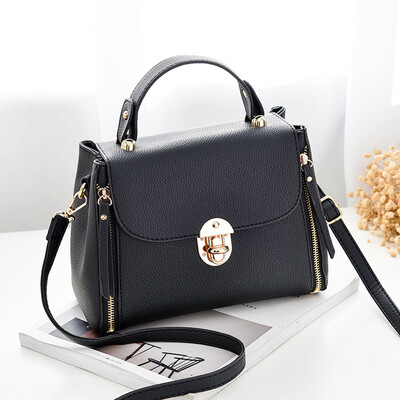 

Simple temperament of ladys spin lock with bag&ladys handbag with oblique spanning shoulder