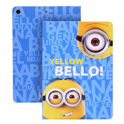

Apple new iPad case 97 inch 2018 new 2017 tablet computer case cartoon all-inclusive anti-drop sleeping holster small yellow ma